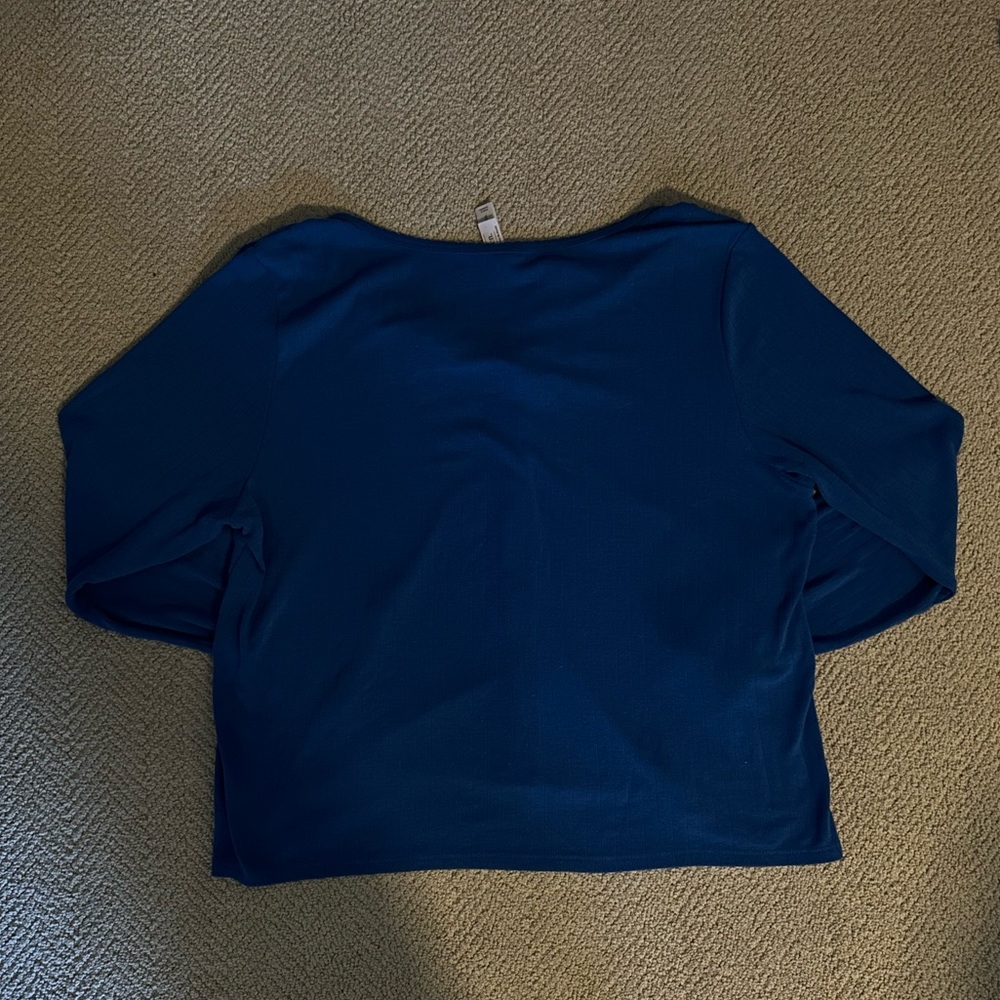 bright blue button down long sleeve - image 4